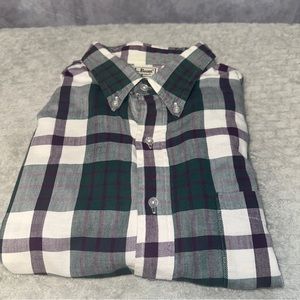 L.L. Bean Northwoods Plaid Button Down Shirt Men’s Size XL